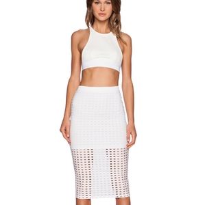 T Alexander Wang orange skirt